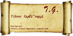 Tibor Gyöngyi névjegykártya