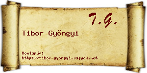 Tibor Gyöngyi névjegykártya