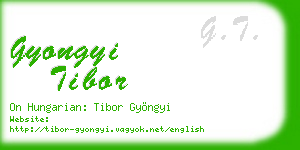 gyongyi tibor business card
