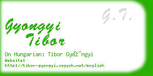 gyongyi tibor business card